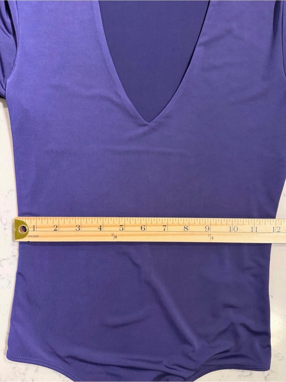 Express Body Contour V-Neck Long Sleeve Bodysuit Purple and Olive Green Size XS - Picture 3 of 8